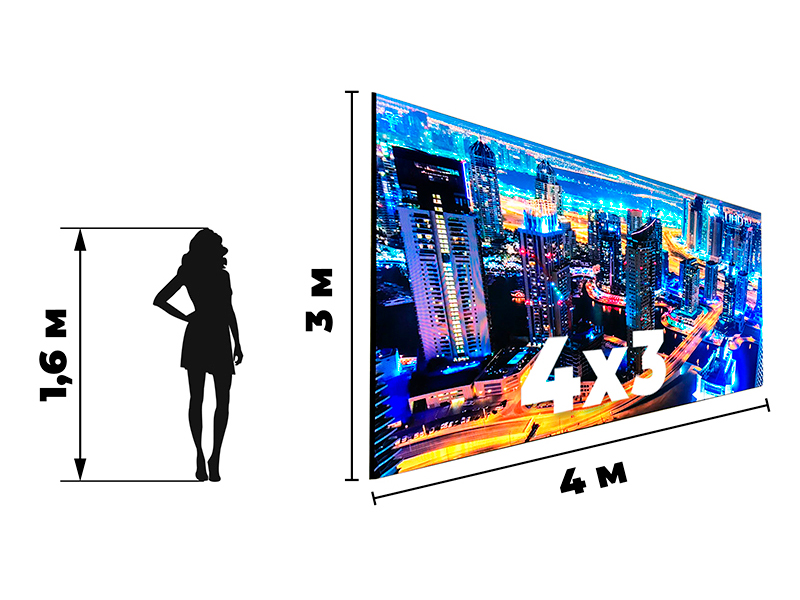Светодиодный экран 4x3 метра