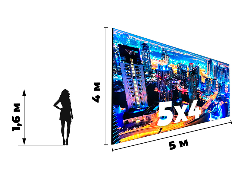Светодиодный экран 5x4 метра