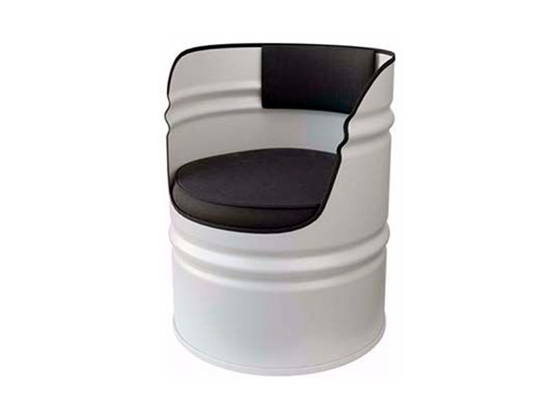Кресло Barrel белое
