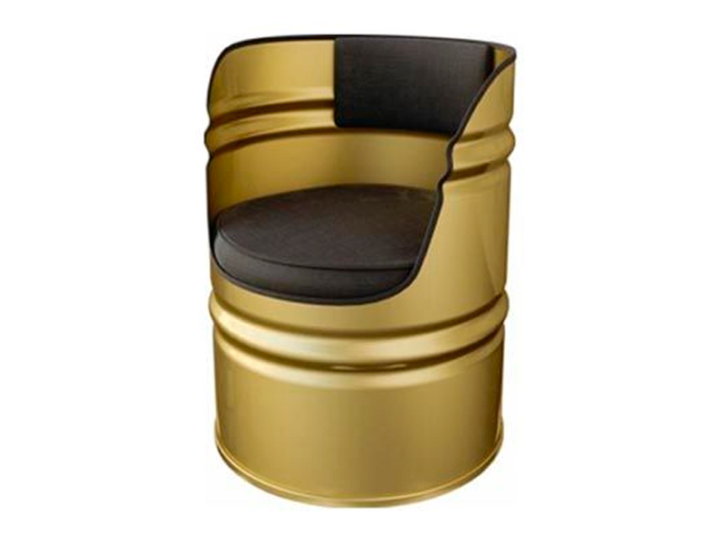 Кресло Barrel жёлтое