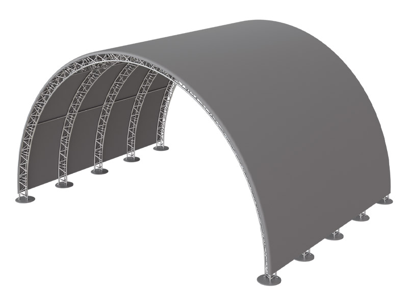Тоннельный шатёр из ферм 10х8 металлик