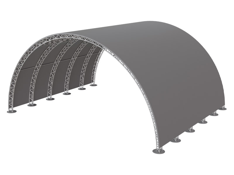 Тоннельный шатёр из ферм 12х10 металлик